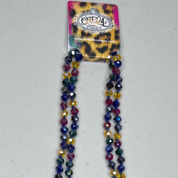 NWT One24 Boutique Boho Colorful All The Layers Muli-Colored Beaded Necklace - Picture 7 of 7